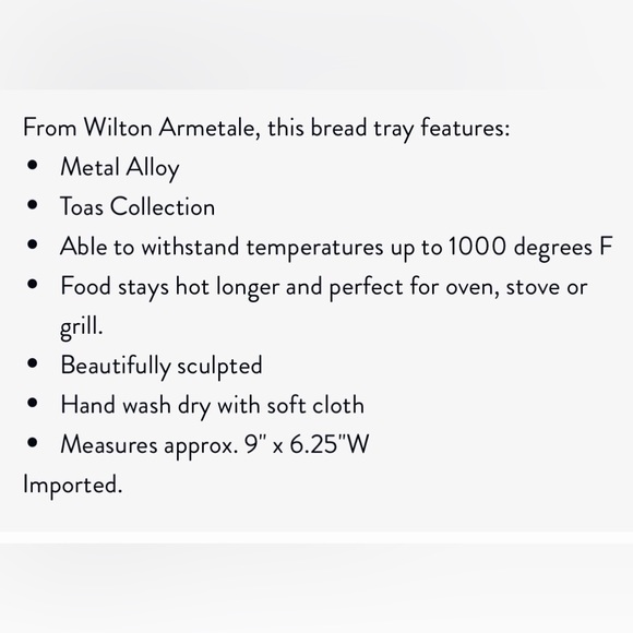 COPY - Vintage Wilton Armetale Monterey bread tray #820294 - Picture 4 of 4